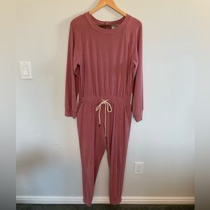 Roolee Kelly Knit Jumpsuit in pale violet red